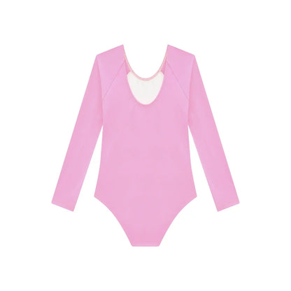 Vestido de Baño 1 Pieza Manga Larga UV 50+ - Rosado Colorblock