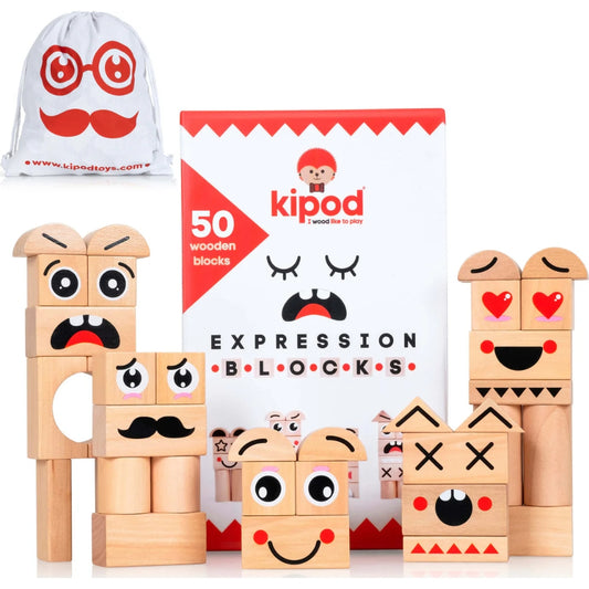 Expression Wooden Blocks - Bloques de Madera de Emociones / Expresiones