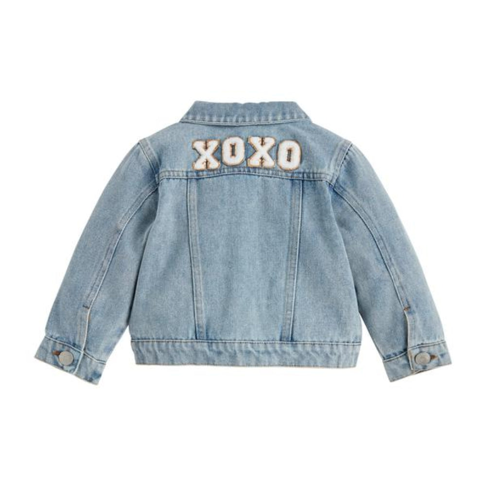 Jacket de Jean con Parches con Glitter