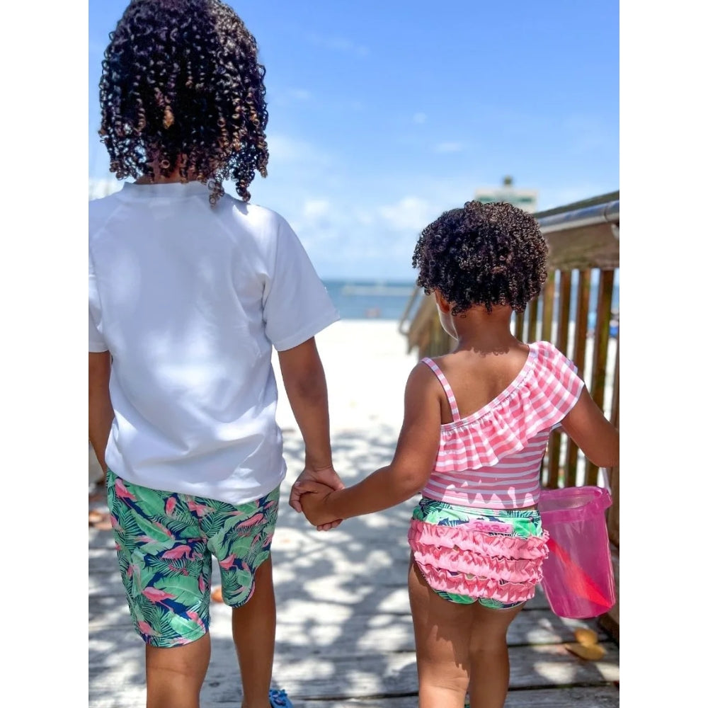 Vestido de Baño de Niño Palmeras / Flamingo Frenzy