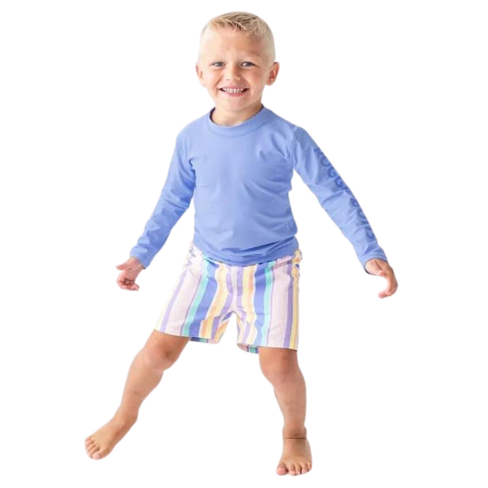 Rashguard Manga Larga Morada de Niño - Periwinkle