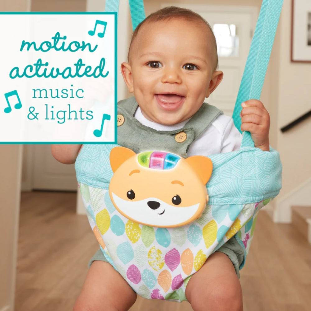 2 in 1 Music & Lights Doorway Jumper - Fox