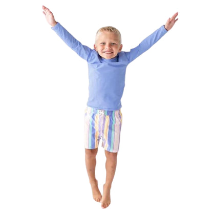 Rashguard Manga Larga Morada de Niño - Periwinkle