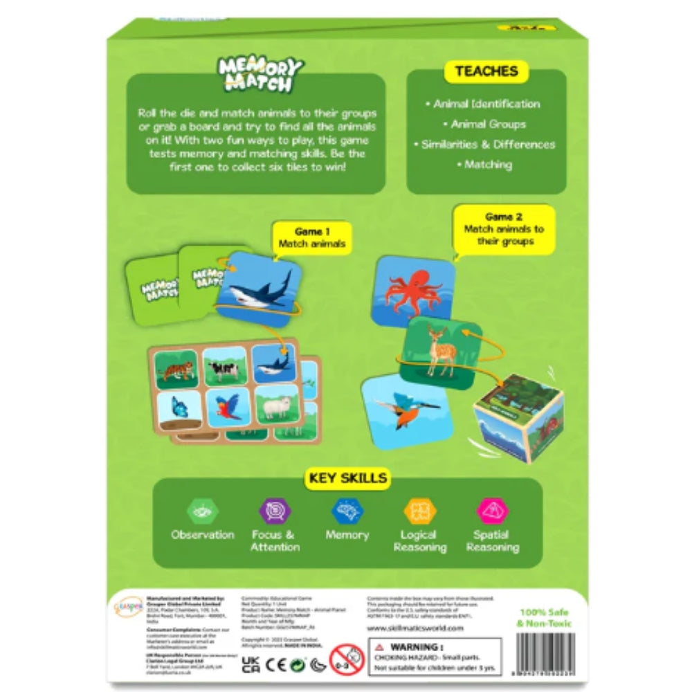 Memory Match - Animal Planet - Juego de Mesa