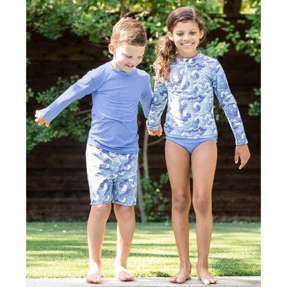 Rashguard Manga Larga Morada de Niño - Periwinkle