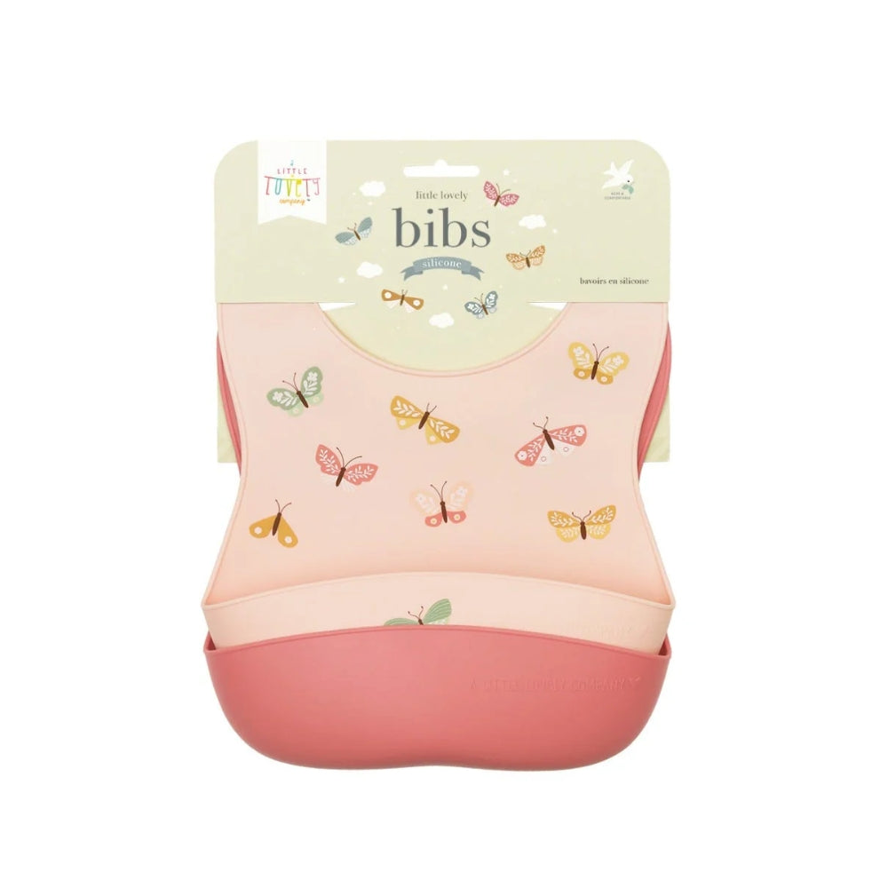 Silicone Bib Set of 2 - Set de 2 Baberos de Silicona