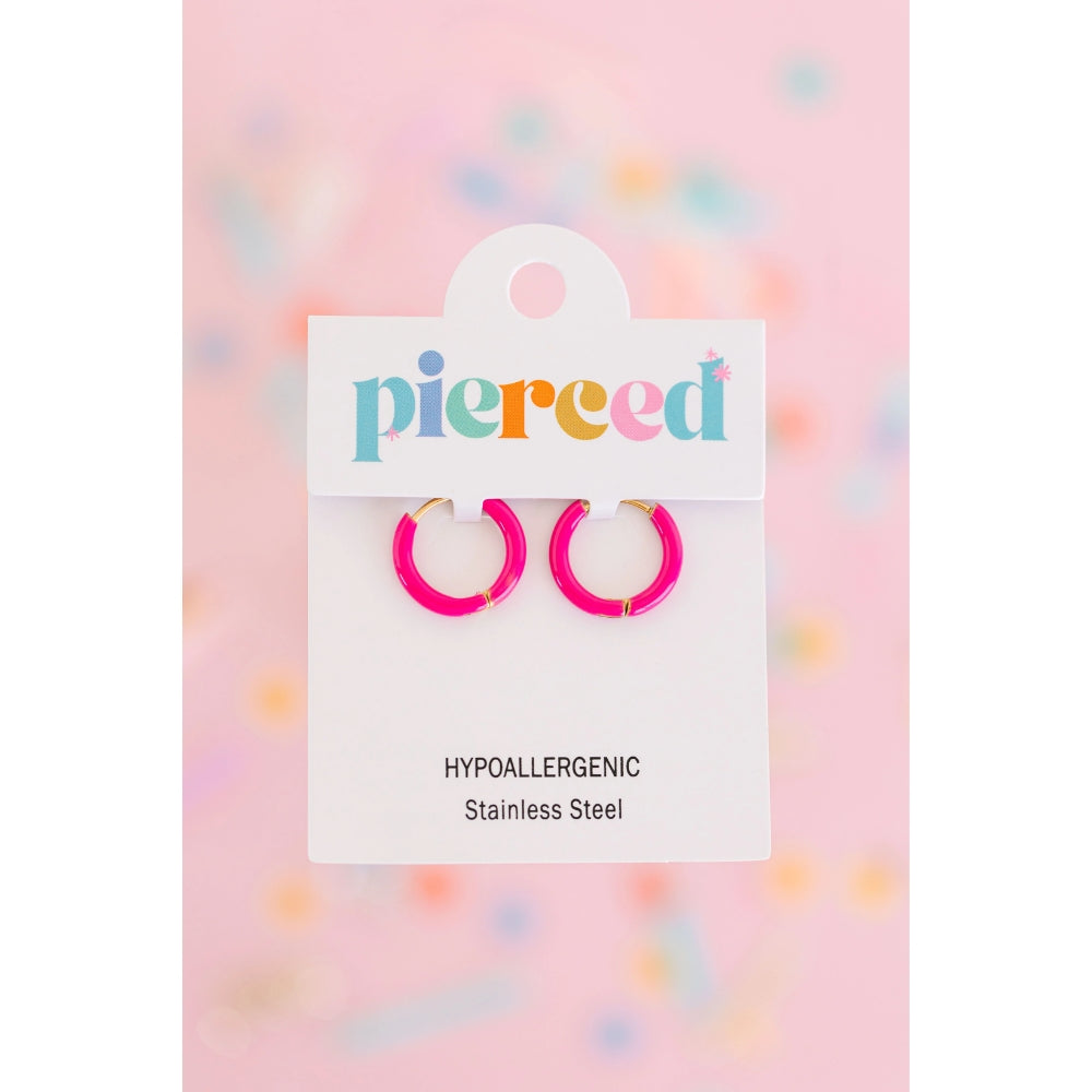 Argollas de Oro Peach 8mm (Cubiertas 18K)