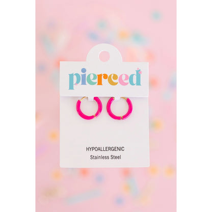 Argollas de Oro Peach 8mm (Cubiertas 18K)