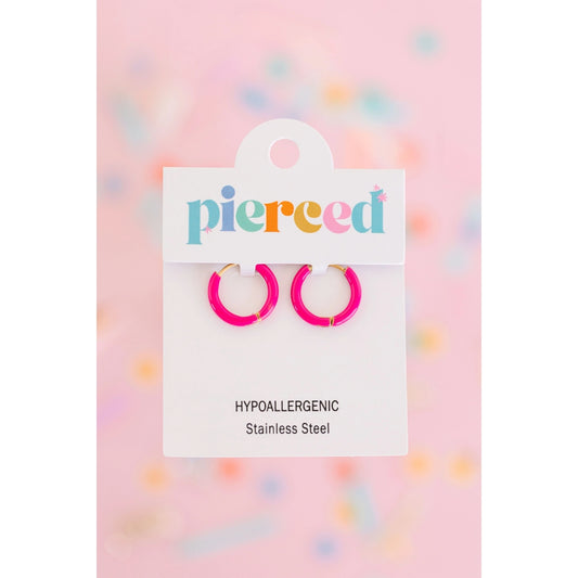 Argollas de Oro Peach 8mm (Cubiertas 18K)