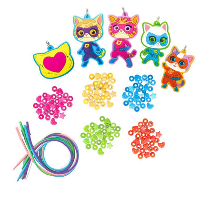 Disney Junior SuperKitties Necklace Activity Set Cat Shaped Case