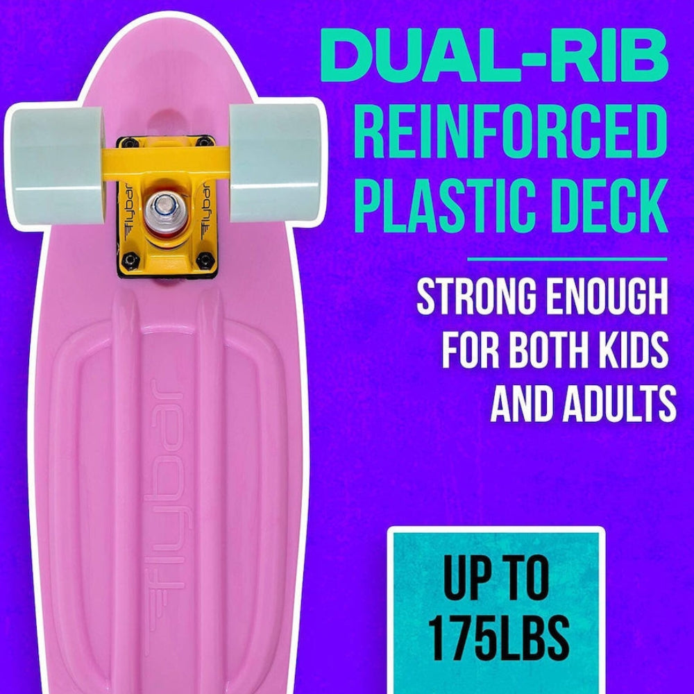 Patineta 22" Cruiser - Rosada con llantas verdes LED