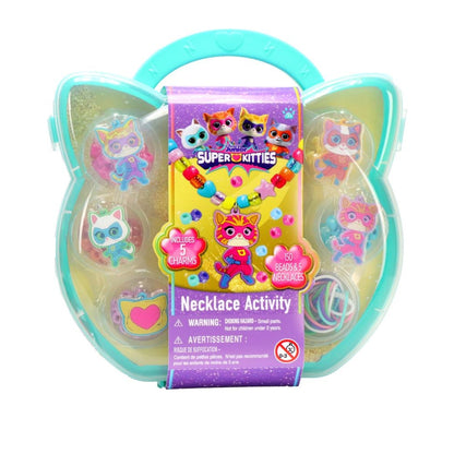 Disney Junior SuperKitties Necklace Activity Set Cat Shaped Case