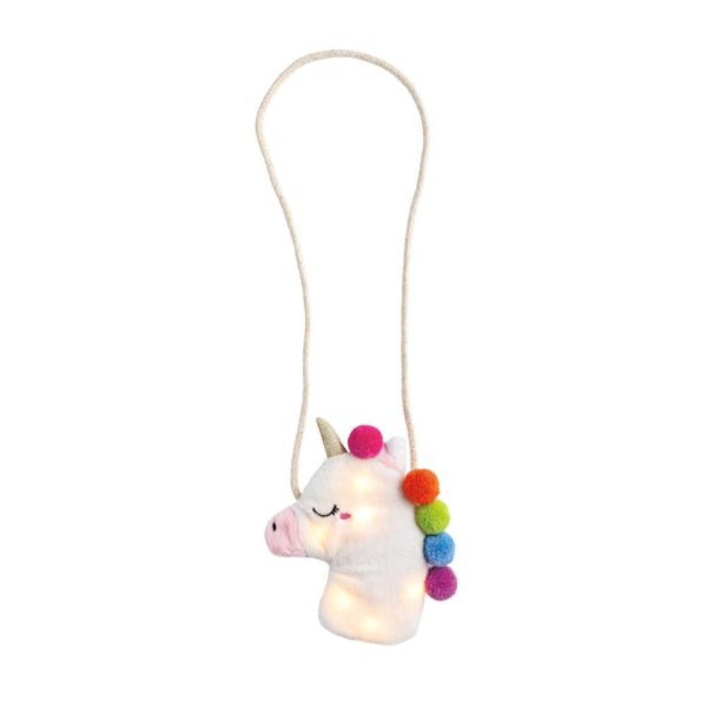 Cartera con Luces de Unicornio Blanco