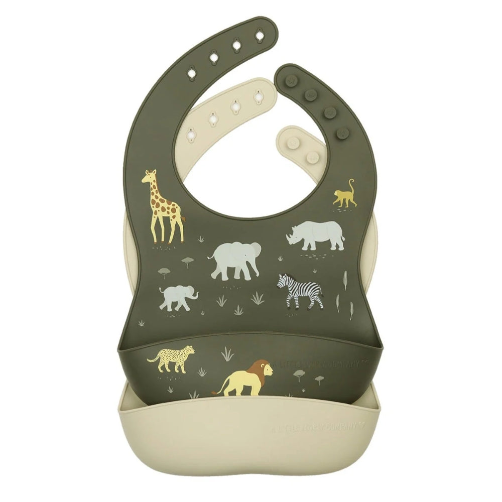 Silicone Bib Set of 2 - Set de 2 Baberos de Silicona