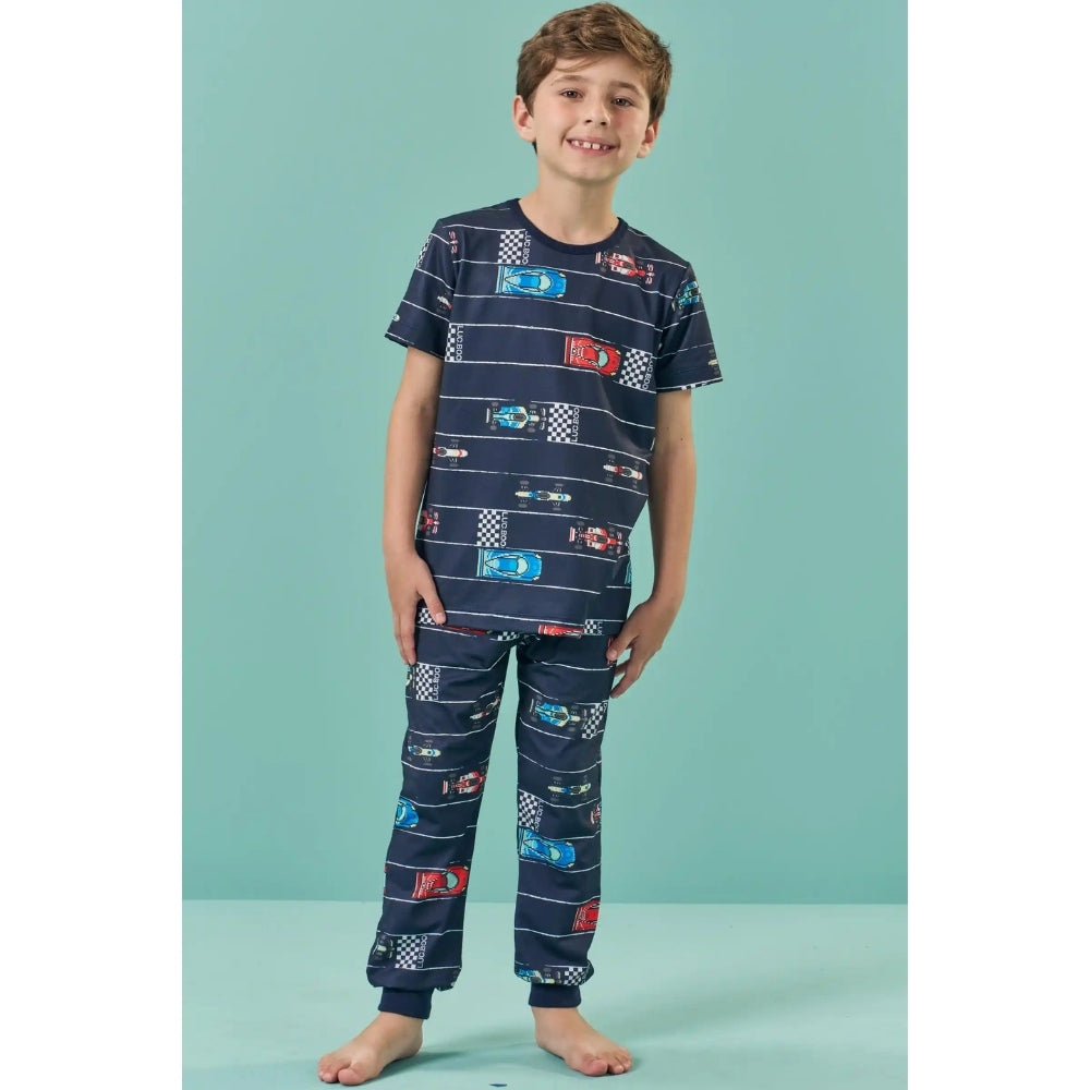 Pijama de Carritos Manga Corta