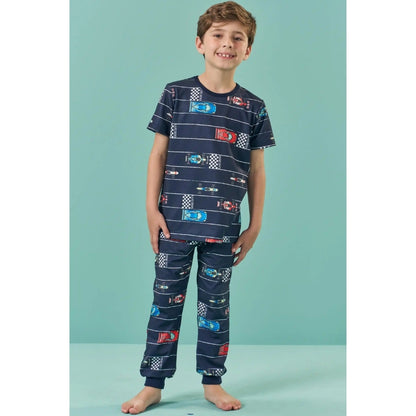 Pijama de Carritos Manga Corta