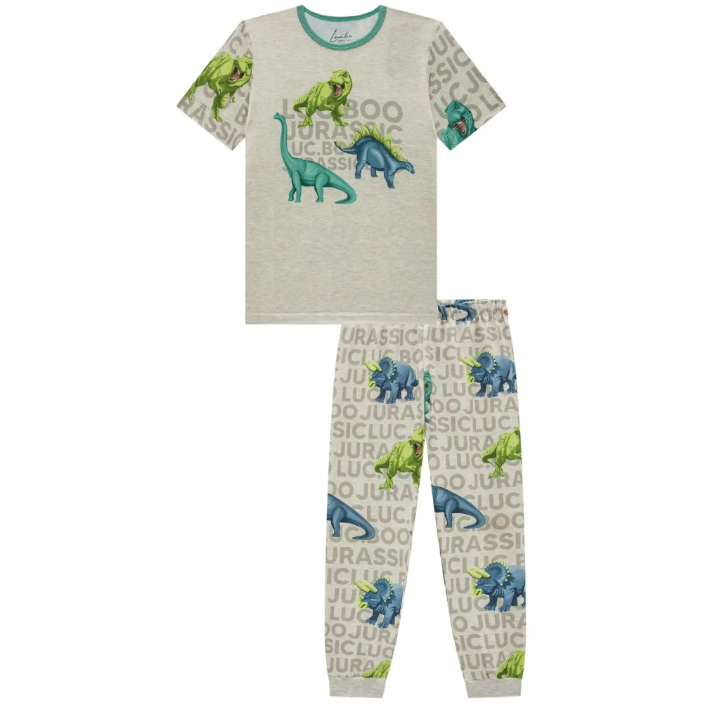 Pijama de 2 Piezas Manga Corta Dinosaurio