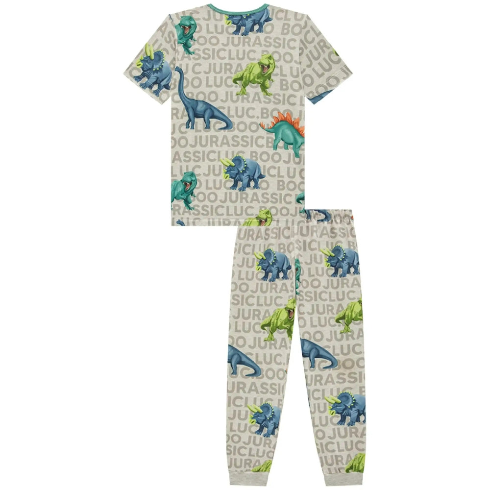 Pijama de 2 Piezas Manga Corta Dinosaurio