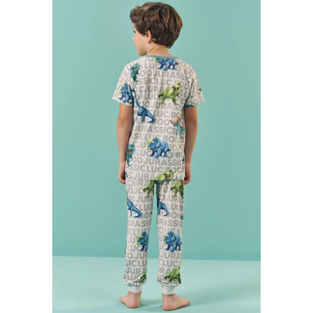 Pijama de 2 Piezas Manga Corta Dinosaurio