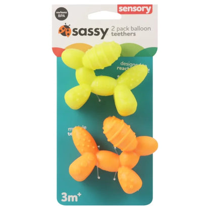 2 Pack Balloon Teethers - Set de 2 Mordedores - 3m+
