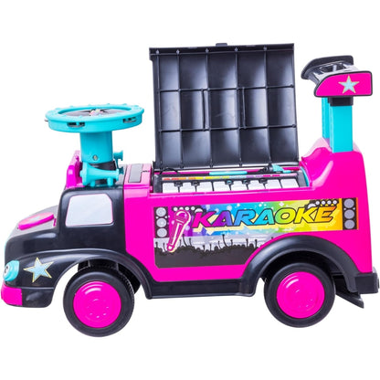 Carrito Interactivo con Instrumentos para Sentarse y Empujar - Waddle Karaoke Party Bus