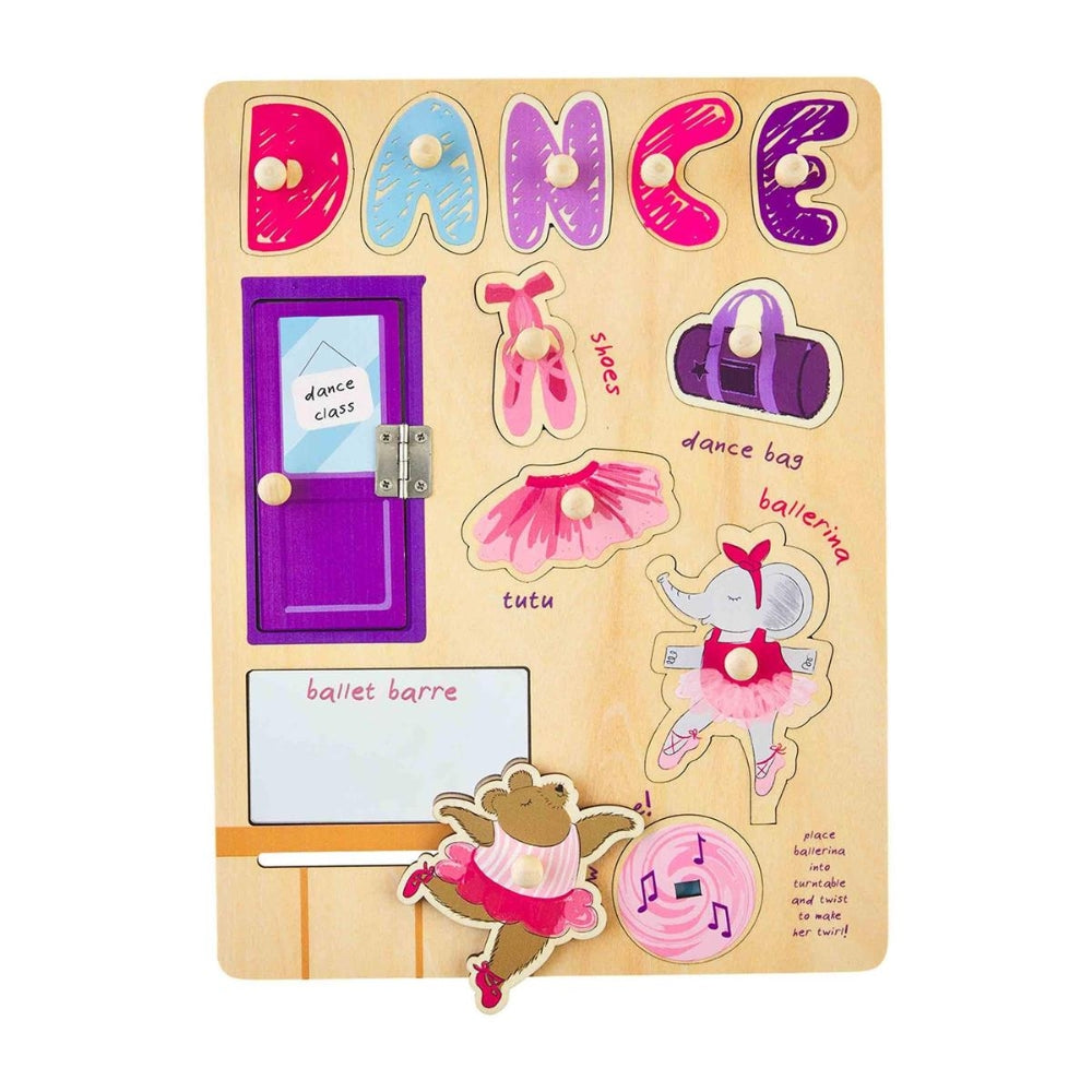 Dance Busy Board Wood Puzzle - Rompecabeza de Madera de Bailar