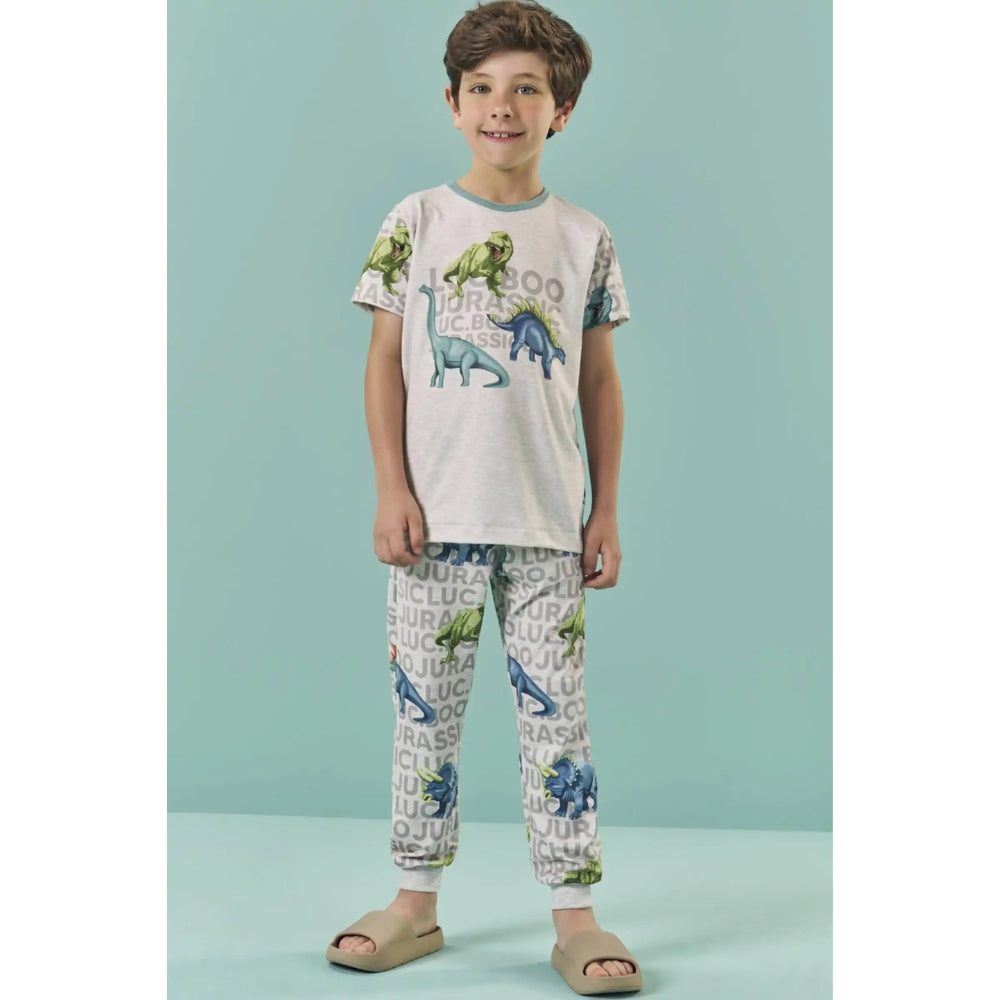 Pijama de 2 Piezas Manga Corta Dinosaurio