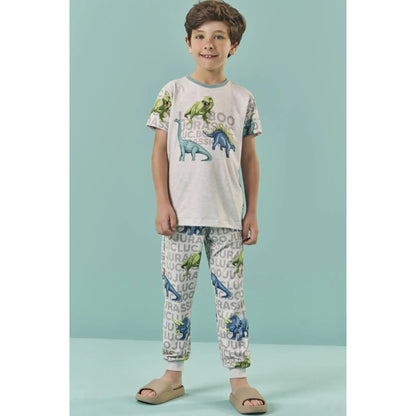 Pijama de 2 Piezas Manga Corta Dinosaurio