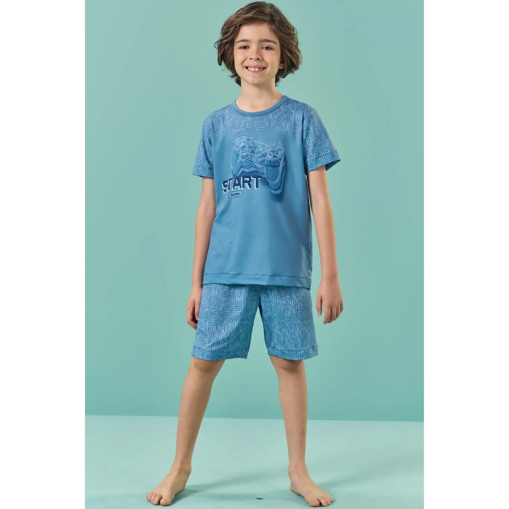 Pijama de 2 Piezas Manga Corta y Short Gamer