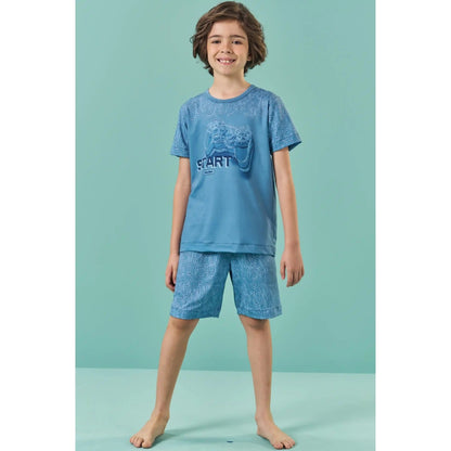 Pijama de 2 Piezas Manga Corta y Short Gamer