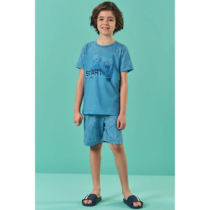 Pijama de 2 Piezas Manga Corta y Short Gamer