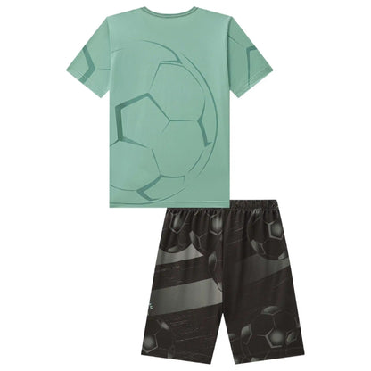 Pijama de 2 Piezas de Futbol Manga Corta y Short