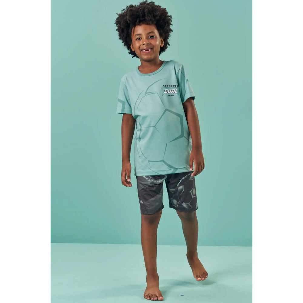 Pijama de 2 Piezas de Futbol Manga Corta y Short