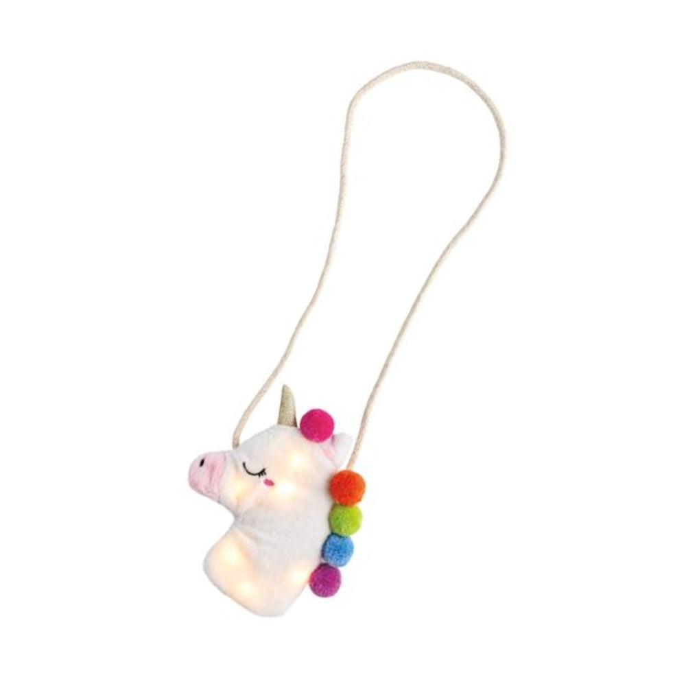Cartera con Luces de Unicornio Blanco