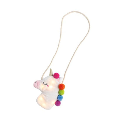 Cartera con Luces de Unicornio Blanco