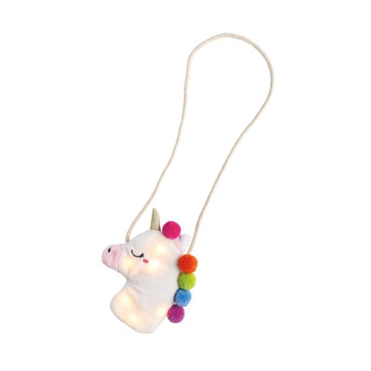 Cartera con Luces de Unicornio Blanco