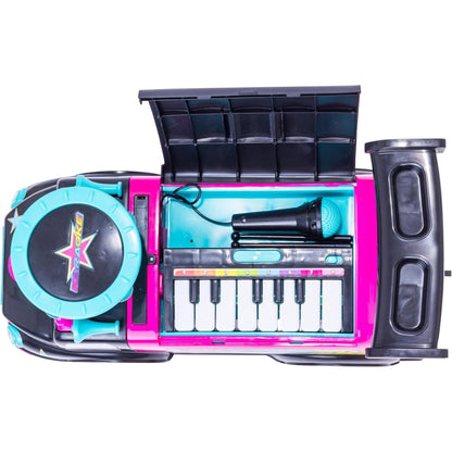 Carrito Interactivo con Instrumentos para Sentarse y Empujar - Waddle Karaoke Party Bus