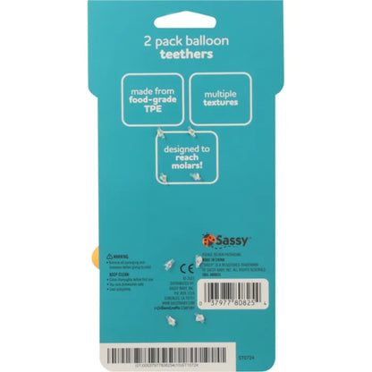2 Pack Balloon Teethers - Set de 2 Mordedores - 3m+