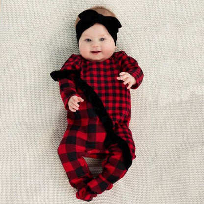 Pijama de Navidad con Vincha - Rojo con Negro