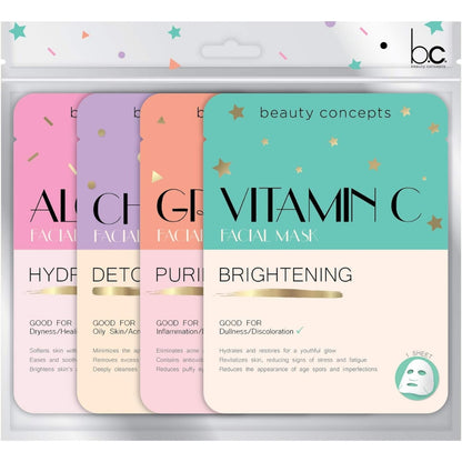 Set de 4 Mascarillas Beaty Concept