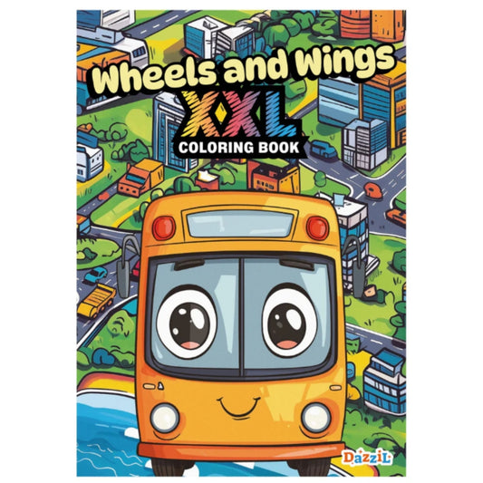 Wheels and Wings XXL Coloring Book - Libro de Pintar XXL Llantas y Alas