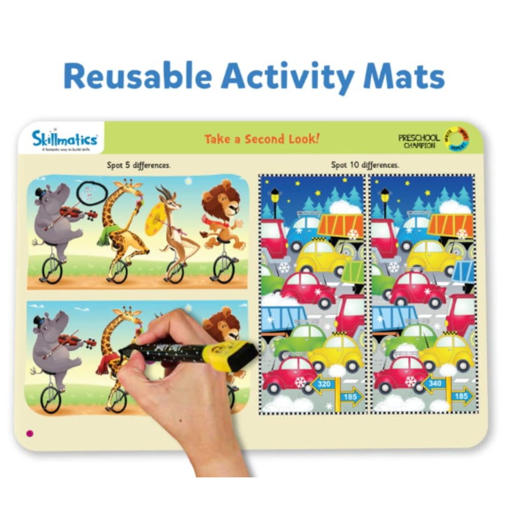 Preeschool Champion - Write & Wipe - 10 Mats Reutilizables