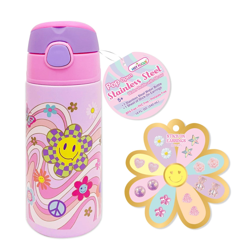 Botella de Agua Stainless Steel 18 Fl oz / 540 ml - Groovy Flower