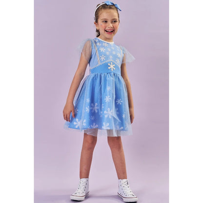 Disfraz Frozen con Vincha (Princesa Hielo)