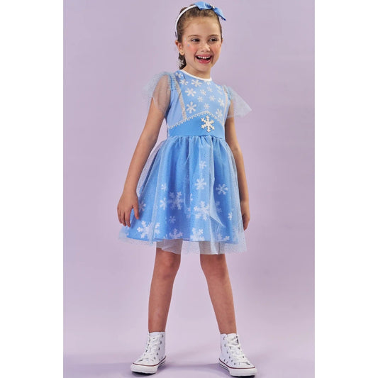 Disfraz Frozen con Vincha (Princesa Hielo)