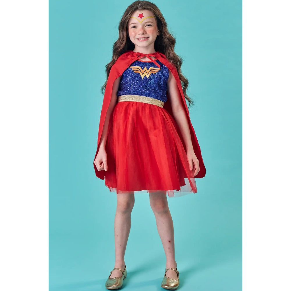 Disfraz de Mujer Maravilla con Capa