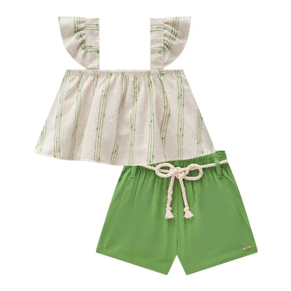Conjunto de Short Verde con Top