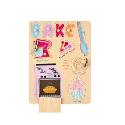 Bake Busy Board Wood Puzzle - Rompecabeza de Madera Hornear