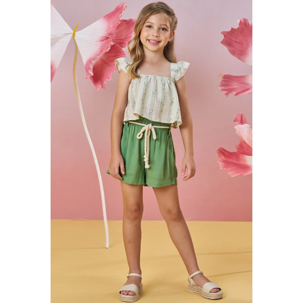 Conjunto de Short Verde con Top