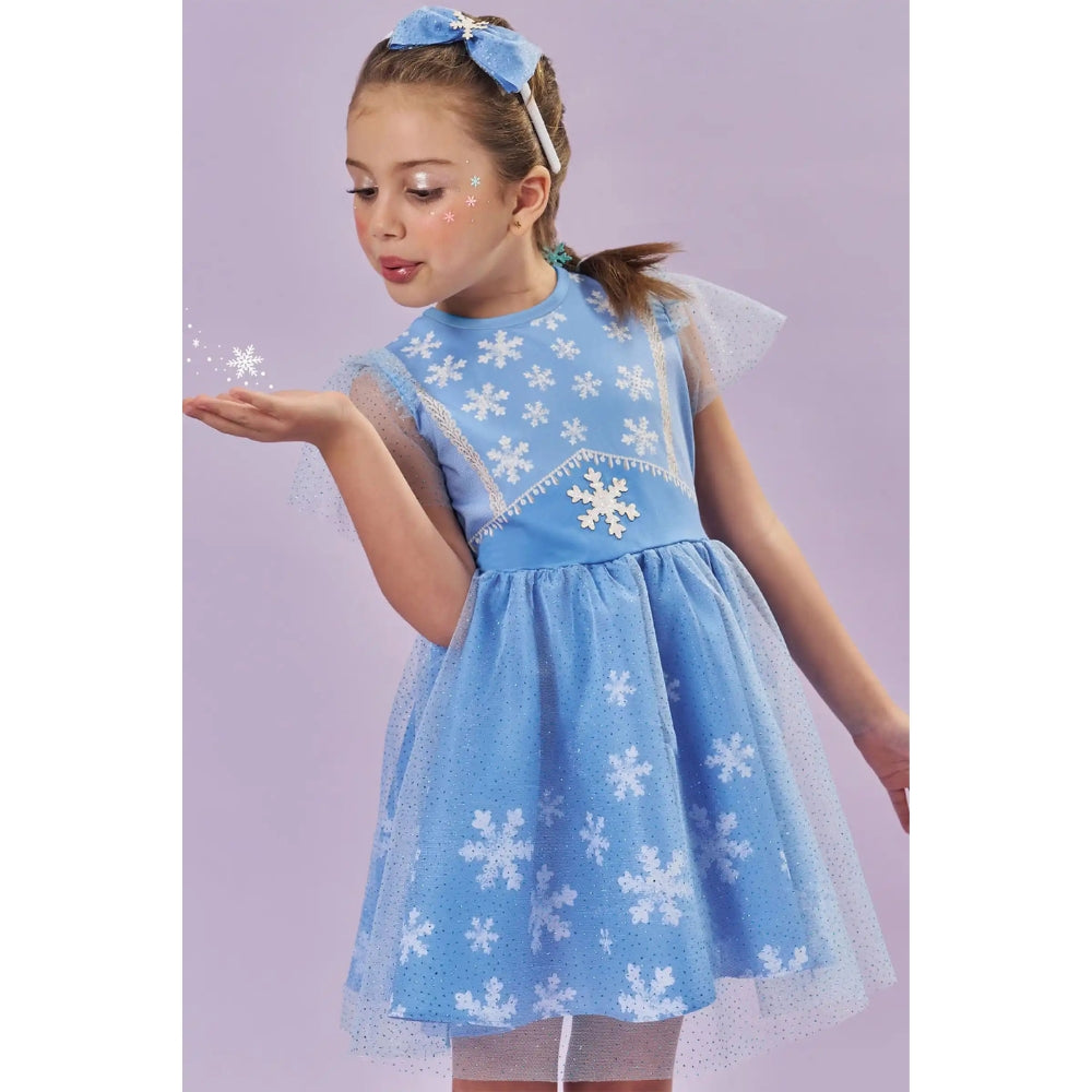 Disfraz Frozen con Vincha (Princesa Hielo)